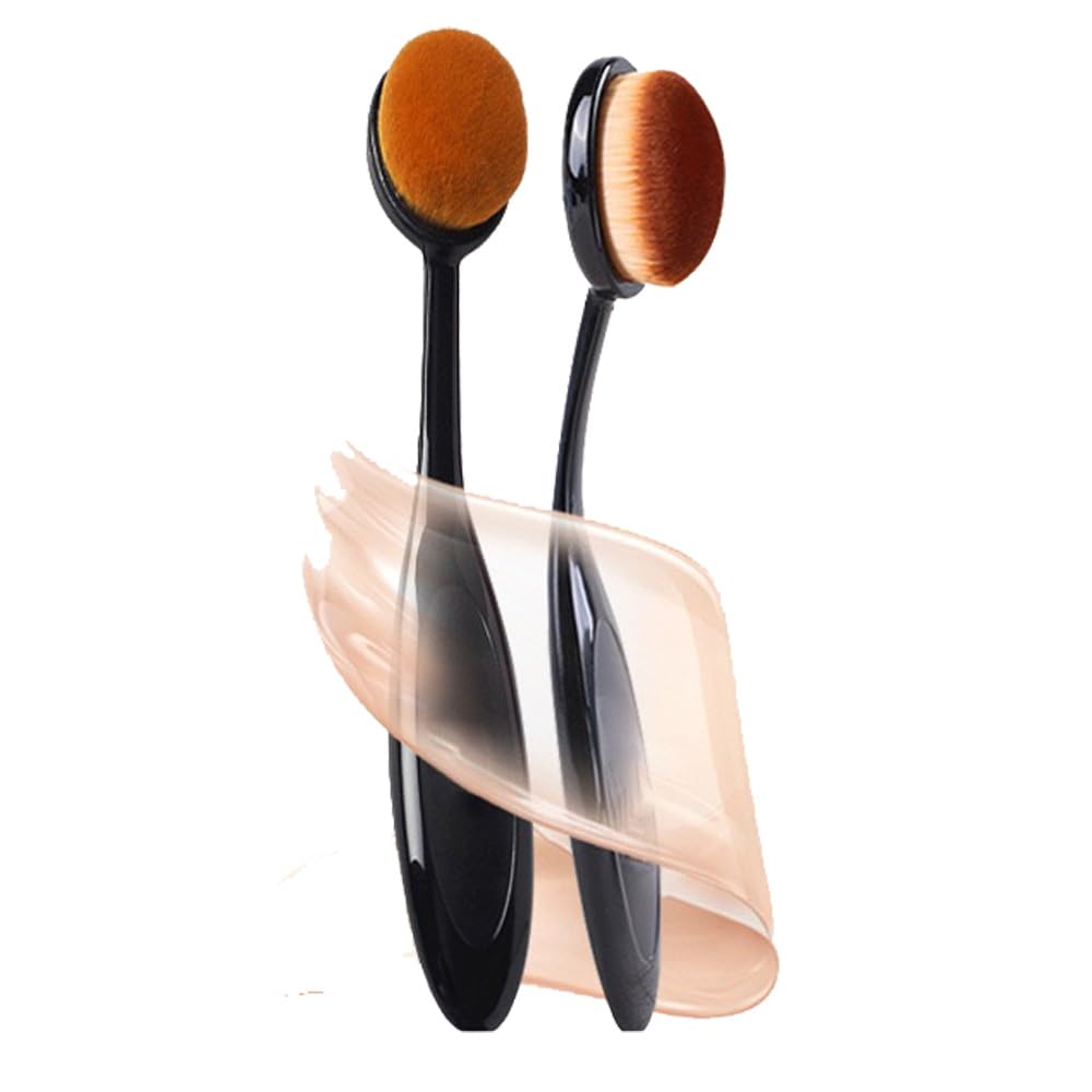 QUEMISS 2 Pc Make Up Brush Type Makeup Brushes Cosmetics Face Kabuki Foundation Brushes Cosmetic Foundation Makeup Brush