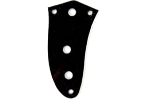 MLAVAL GUITAR PARTS Custom Control Plate For Jaguar Style Guitar,Plastic PVC 3ply Black