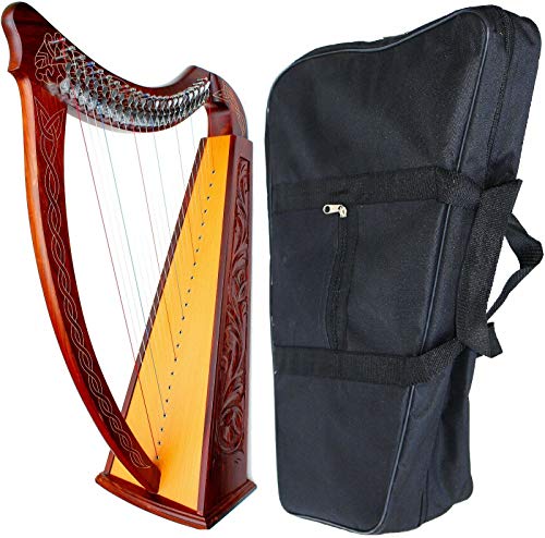 35" DEURA 22 STRINGS LEVERS HARP + BAG Irish Celtic Lap Folk DH-820