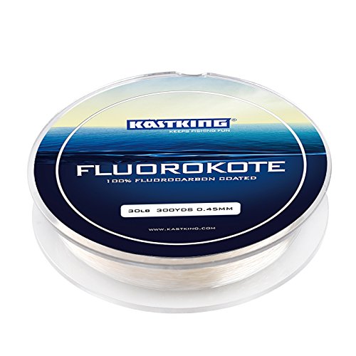 UPC 711091940600, KastKing FluoroKote Fishing Line - 100% Pure Fluorocarbon Coated - 300Yds/274M Premium Spool