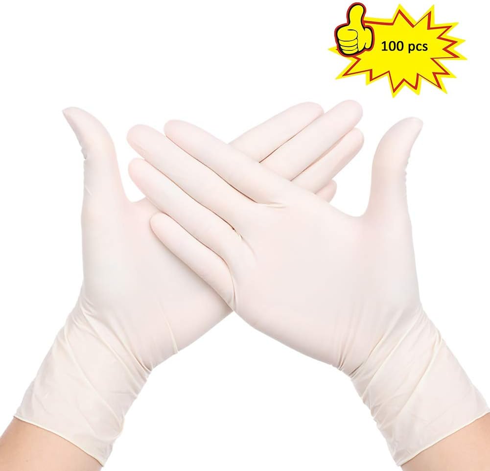 FFYUGO 100 Disposable Gloves, Powder-Free Nitrile Rubber Gloves, Easy to Wear, Suitable for Daily Use, Daily Work in The Kitchen and Home,XL