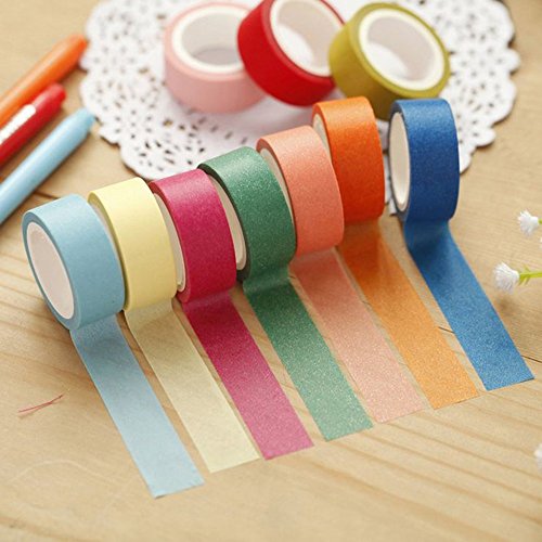 YUKUNTANG Washi Masking Tape Set, Decorative Writable Washi Craft Tape Set 28 Rolls for DIY Crafts Book Designs