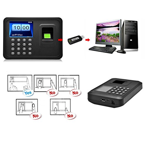 Biometric Fingerprint Password Attendance Machine 2.4 inch TFT Employee Payroll Recorder Company Repeated Confirmation Time Remind Function - Thumbnail 4