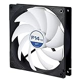 ARCTIC F14 TC - Temperature-Controlled 140 mm Case Fan | Standard Case Cooler | Intelligent Heat Detector regulates RPM | Push- or Pull Configuration