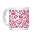 LookHUMAN Floral Penis Mug White 11 Ounce Ceramic Coffee Mug