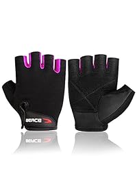 BEACE Weight Lifting Gym Gloves with Anti-Slip Leather Palm for Workout Exercise Training Fitness and Bodybuilding for Men & Women