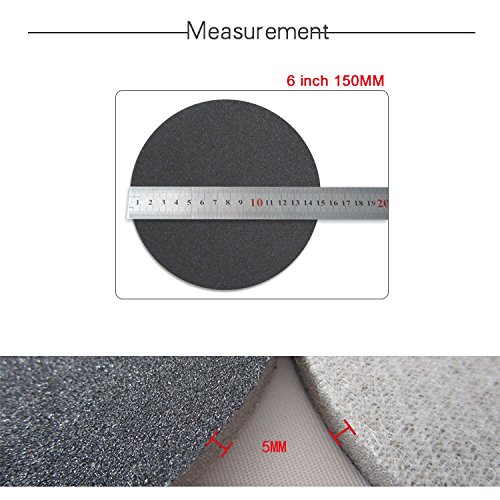 6 Inch 150mm Round Sponge Sanding Disc Sandpaper Hook and Loop 300-3000 Grits for Polishing & Grinding (Pack of 12)