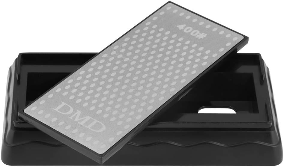Diamond Knife Sharpener Stone, 400&1000 Grit Double Sided Whetstone Sharpener Knife Sharpening Stone Grinding Stone with Base, Fine Knife Sharpening Stone for Knifes - Image 5
