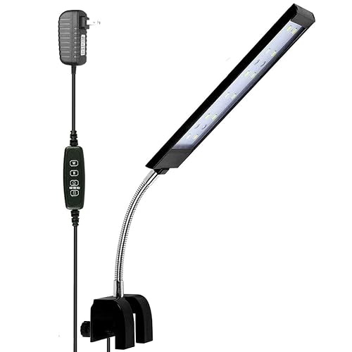 Light Inline Fish MingDak Fish Tank Clip on Light with Inline Timer, Clamp Aquarium Light ...