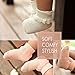 Epeius Infants Baby Girls/Boys Eyelet Ruffles Ribbed Cuff Socks 3 Pair Pack for 6-18 Months,White