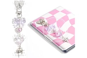 Kaciola Charms for E-reader, Cute Phone Charm Chains Bracelets Accessories for Readers Booklovers Women Men, Charms Compatible for E-Reader/Phone/Paper White (C01-C05)