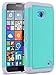 Lumia 640 Case, LK Lumia 640 Case [Drop Protection] Hybrid Dual Layer Armor Defender Protective Case Cover for Microsoft Lumia 640 (Teal)