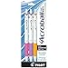 PILOT Acroball PureWhite Advanced Ink Refillable & Retractable Ball Point Pens with Pink/Purple/Orange Inks Accents, Fine Point, Black Ink, 3-Pack (31859)