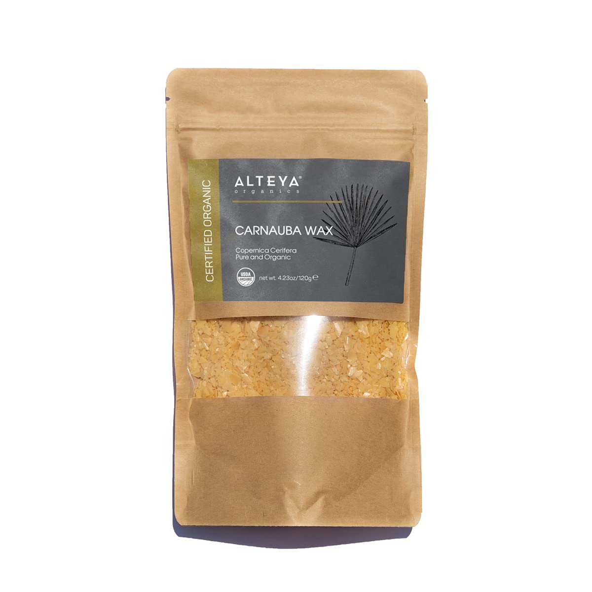 Alteya Organic Carnauba Wax 120gr - 100% USDA Certified Organic Carnauba Wax Pellets (Copernica Cerifera)