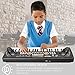 BIGFUN 49 Keys Multifunction Portable Electronic Kids Piano Musical Teaching Keyboard for Kids Children Early Learning Educational Toy with Double Speakers (Black)