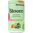 Bloom Nutrition Superfood Greens Powder, Digestive Enzymes with Probiotics and Prebiotics, Gut Health, Bloating Relief for Women, Chlorella, Green Juice Mix w Beet Root Powder, 60 SVG, Strawberry Kiwi