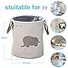 Storage Baskets, Junnom Collapsible & Convenient Laundry Bin/Laundry Basket/Laundry Hamper/Storage Solution for Office, Bedroom, Clothes, Toys - Super Cute Gray Elephant
