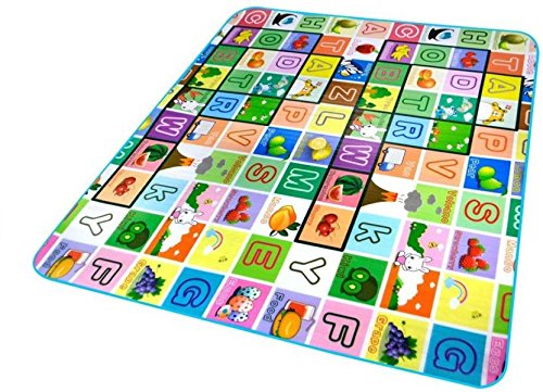 Gion Waterproof Double Sided Baby Play Mat Child Activity Foam Floor Soft Kid Educational Toy Gift Gym Crawl Blanket Ocean Zoo Carpet- 120 x 180 cm