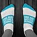 Gone For a Run Inspirational Ankle Socks for Women - Affirmation - Fun Running Socks - Runners Gifts & Motivation - Mother Runner (Teal)