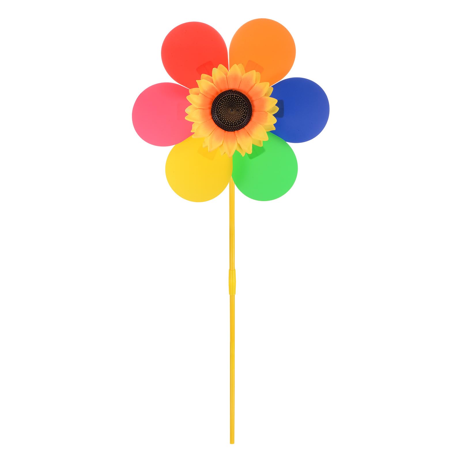 M METERXITY 1 Set Wind Spinner - 29.3 Inch Pinwheels for Yard and Garden,Apply to Garden Decor/Yard Decorations Outdoor/Backyard Decor/Yard Art (Rainbow Windmill)