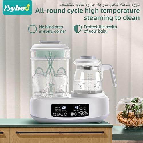4-In-1 Multifunctional Baby Bottle Sterilizer,Dryer,Warmer And Steamer,72H Keep Warm With Smart Temperature Control,Auto Shut-Off,Baby Bottle Sanitizer Universal Fit for Baby Items (Steam)