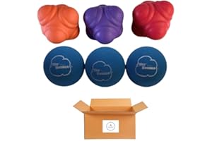 AHSR PRODUCTS Reaction Balls for Kids and Adults, 72mm, Great Balls for Agility and Coordination, Balance Training, Assorted Colors