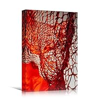 Canvas Wall Art Netting Patterns Abstract Colorful Contemporary Hallway Mixed Media Multicolor Patterns - 12x18 inches