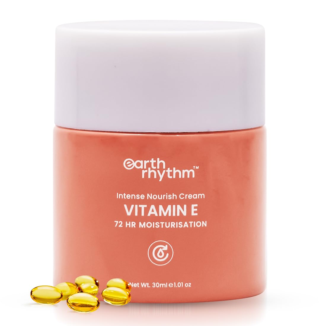 Earth Rhythm Vitamin E Intense Nourish Day Cream, Plumps Skin, Provide Moisturization, Vitamin E, Shea Butter, Rosemary, for Men & Women - 30gm