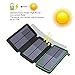 Solar Power Bank, X-DRAGON 10000mAh Solar Charger with 3 Solar Panels,Dual USB, Bright LED Portable Rugged Shockproof Dual USB Solar Battery Charger for iPhone, Cell phone and More-Green
