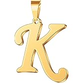 Kalapure Initial Charms Gold Initial Pendant 14k Gold Letter Charm Name Pendant for Women and Men