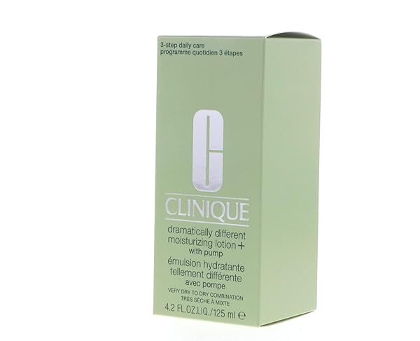 CLINIQUE 3-STEP DRAMATICALLY DIFFERENT MOISTURIZING LOTION+ | FACE MOISTURIZER FOR DRY TO DRY COMBINATION SKIN TYPES | WITH GLYCERIN | HYDRATING, 4.2 FL OZ