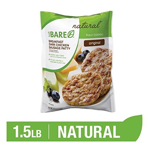 Just BARE Natural Chicken Breakfast Sausage Patties Fully Cooked