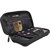 ButterFox Deluxe Nintendo Switch Travel Bag Case with room for AC Adapter and 9 Game Card Slots - Black