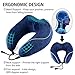 ONSON Travel Pillow - 100%Pure Memory Foam Neck Pillow - U-Shaped Airplane Car Flight Pillow,Breathable and Comfortable 360-Degree Head Support,Ultra Plush Velour Cover(with Eye Mask and Two Earplugs）