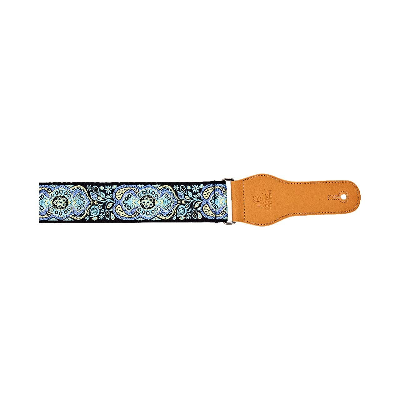 Ortega Guitars Adjustable Guitar Strap – Acoustic Guitar / Bass, Electric Guitar / Bass – Creative Series – Cotton, Classic Blue (OCS-550)