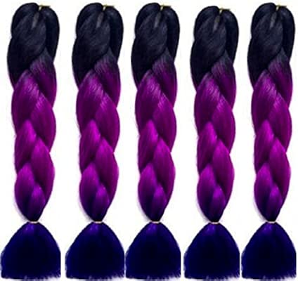 Extensiones De Pelo Trenzado Kanekalon De 3 Tonos Color