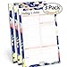 Daily Planner Notepad with Sticky Note Backing by Julianne & Co - All-in-One Undated to-Do, Schedule & Priority List Planning Pad - Portable Tear-Off Sheet Design - Small Size A5 (3 Pack)