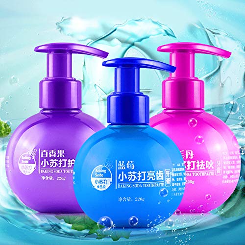 Mggsndi Pressed Bottle,Baking Soda Fruit Flavor Toothpaste Intensive Stain Removal Whitening Cleaning Repairing Gums Oral Care Dental Toothpaste Freshen Breath Oral Paste Teeth Care Rambutan Flavor