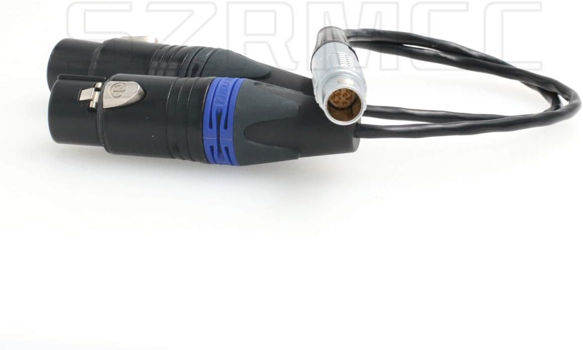 SZRMCC Mic Audio Breakout Input Cable 10 pin Male to Dual XLR 3 pin Female for Atomos Shogun Inferno Monitor Record (Straight) - Image 3