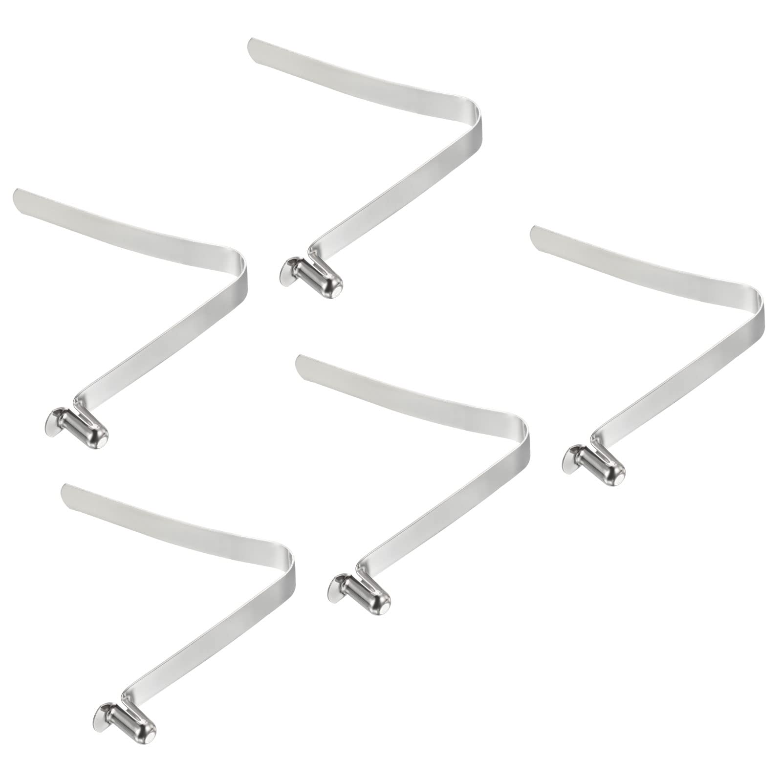 PATIKIL 11x6mm Kayak Paddle Snaps, 5 Pack Pole Push Button Spring Clips Steel Hollow Button Locking Tube Single Pin for Camping Awning Tent Pole