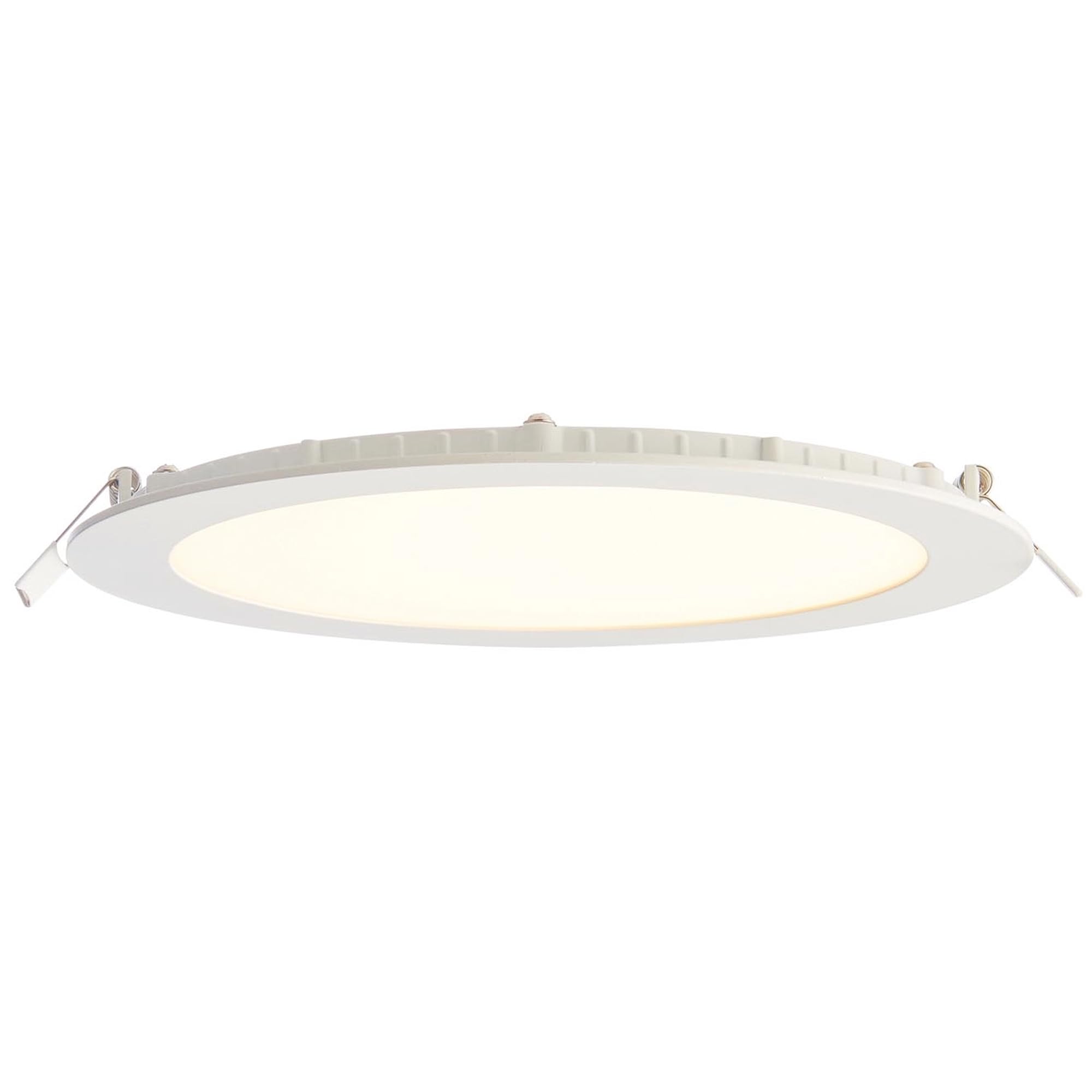 SIRIODISC 18W LED Round Recessed Ceiling Flat Panel Down Light Ultra Slim Lamp in Warm White 3000K for Commercial Lighting Office Corridors