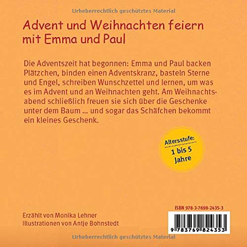 Advent Und Weihnachten Feiern Mit Emma Und Paul Mini Bilderbuch Don Bosco Minis Mit Kleinen Kindern Durchs Jahr Mein Allererstes Mini Bilderbuch Amazon De Lehner Monika Bohnstedt Antje Bucher