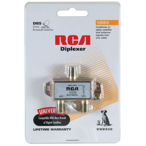 Amazon.com: Parts Express RCA Antenna Satellite Diplexer Splitter: Electronics