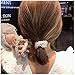 LOVEF 3 Pcs Fashion Women Pearls Beads Hair Band Rope Scrunchie Ponytail Holder