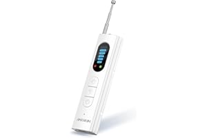 AMOROM 5 in 1 Hidden Camera Detectors, GPS Tracker Finder with 5 Modes, 5 Sensitivity Levels, Flashlight, Anti-Theft, Spy Camera Finder for Travel/Hotel/Car/Bathroom, White