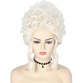Topcosplay Blonde Short Big Hair Wig Halloween Costume Cosplay Wigs for Women Baroque Beehive Wig