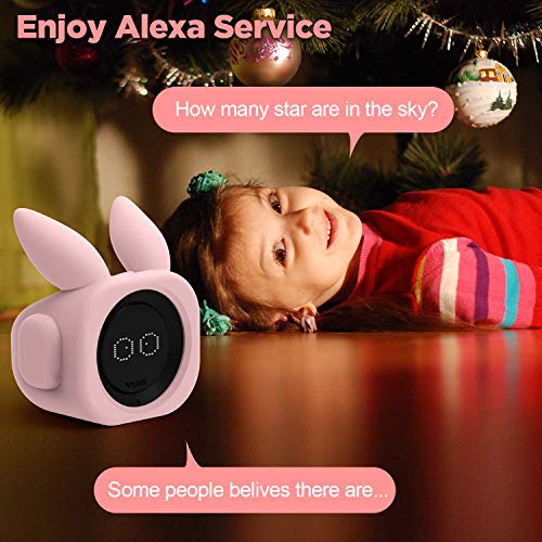 VOBOT Bunny Toddlers Smart Sleep Trainer with Alexa, Kids Wake Up Alarm
