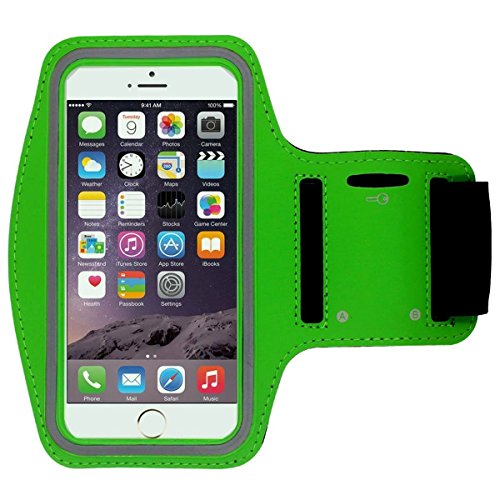xFitness Running Sports Armband For iPhone 4/4s/5/5s/5c/6/6s & Galaxy s3/s4/s5/s6 & Screen Size Less Than 4.7" Phone - 6 Colors Train with Style - For Workouts, Running and Fitness Activity (GREEN)