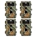 BlazeVideo 4-Pack No Glow Infrared Trail Hunting Game Cameras 16MP 1920x1080P Video Tracking & Monitoring 65Ft Night Vision Wildlife Deer Cameras Motion Activated Password & IP66 Waterproof Protection primary