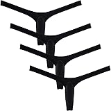 JAXFSTK 4-Pack Men's Shiny Ice Silk Bikini Thong